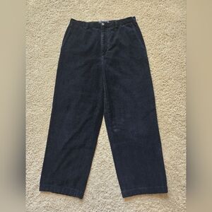 Ralph Lauren Polo Sport Corduroy Pants Size 12 Black Loose Straight Cotton